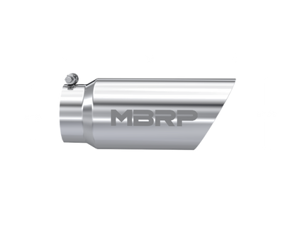 MBRP Tip, 5" O.D. Dual Wall Angled 4" inlet 12" length, T304 - T5053 MBRP