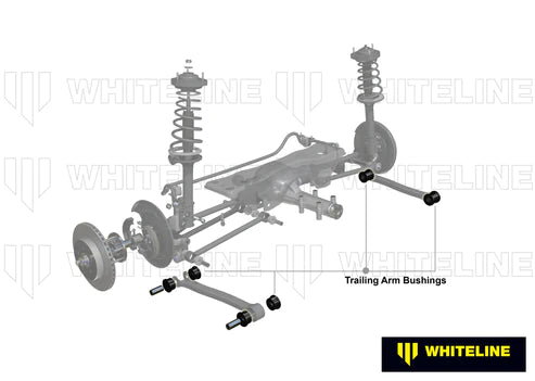 WHITELINE PLUS 7/94-9/89 MAZDA 323 BA REAR TRAILING ARM - FRONT & REAR BUSHING KIT - W61765