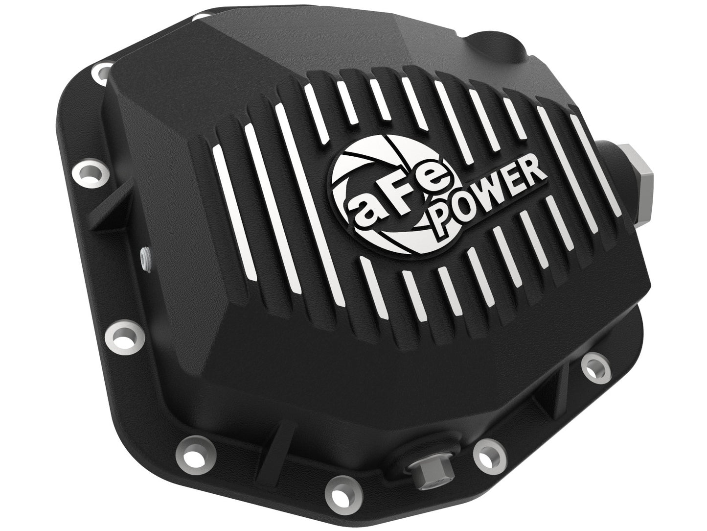 AFE 20-21 Jeep Gladiator (Dana M220) Pro Series Rear Differential Cover Black w/ Machined Fins - 46-71190B