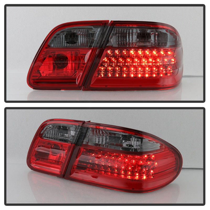 Xtune Mercedes Benz W210 E-Class 96-02 LED Tail Lights Red Smoke ALT-CL-MBW210-LED-RSM SPYDER