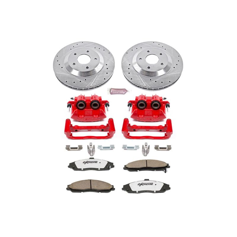 Power Stop 97-04 Chevrolet Corvette Front Z26 Street Warrior Brake Kit w/Calipers PowerStop