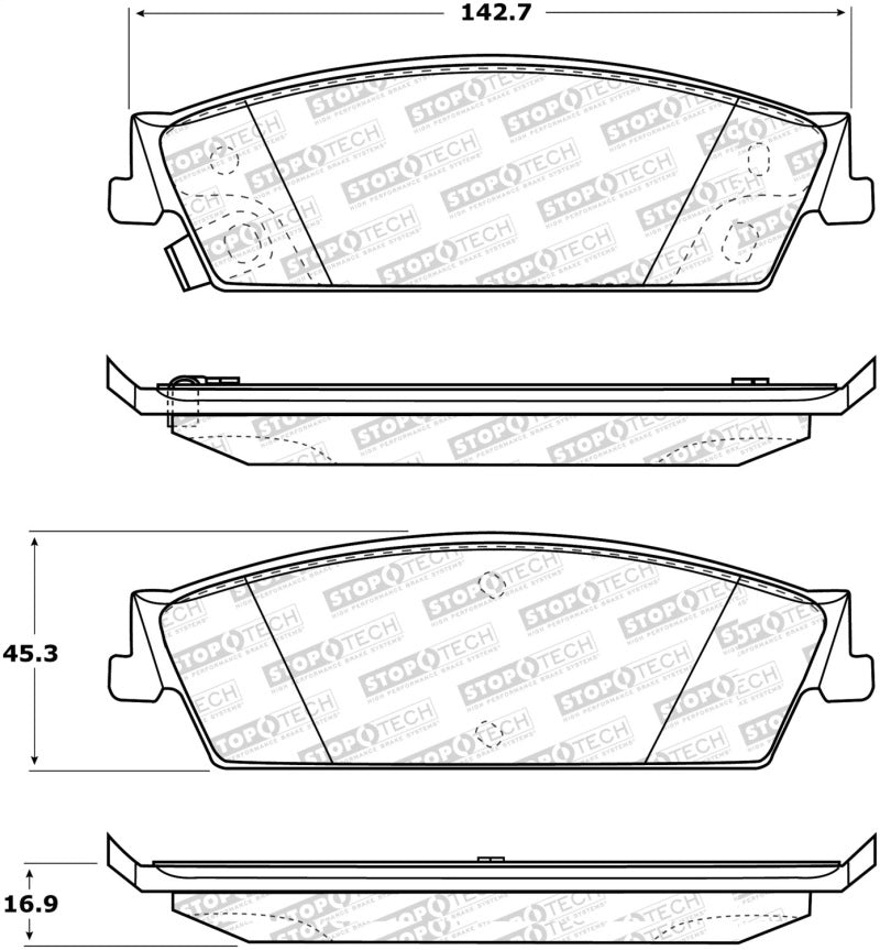 StopTech Street Disc Brake Pads - 305.11940 Stoptech