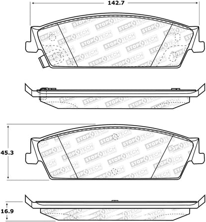 StopTech Street Disc Brake Pads - 305.11940 Stoptech