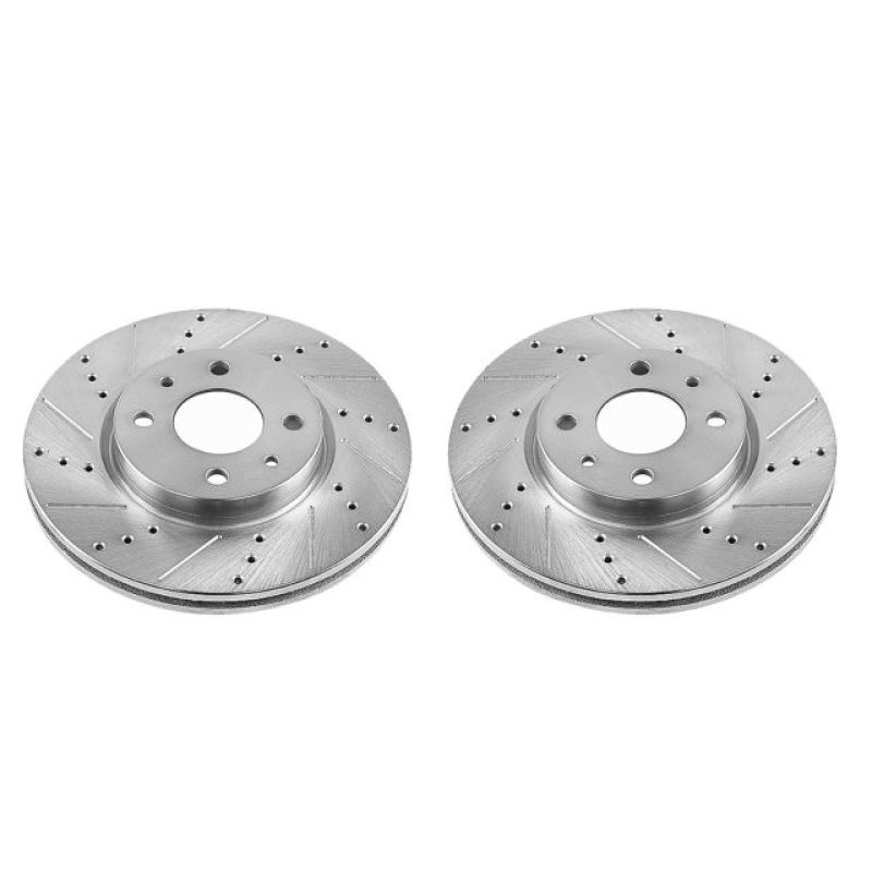 Power Stop 12-18 Fiat 500 Front Evolution Drilled & Slotted Rotors - Pair PowerStop