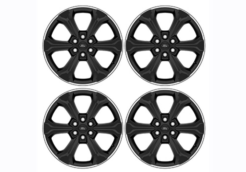 Ford Racing 2024 F-150 22in Wheel Kit - Black w/Machined Face Ford Racing