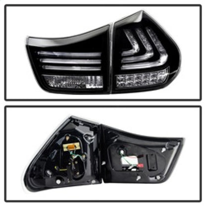 Spyder Lexus RX330/RX350 04-09 LED Tail Lights Black ALT-YD-LRX04-LED-BK SPYDER
