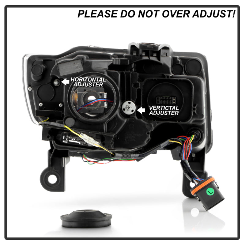 Spyder 14-21 Jeep Grand Cherokee (HID Model Only) Projector Headlights - Black SPYDER