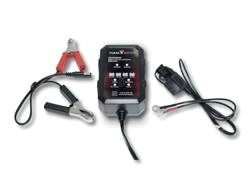 Yuasa 900mA Automatic 6V/12V Battery Charger & Maintainer - YUA900MACH