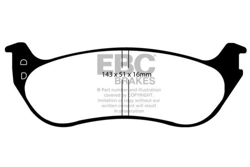 EBC YellowStuff Rear Brake Pads - DP41805R EBC