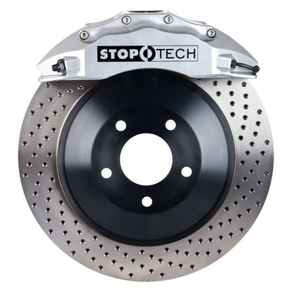 StopTech 08-13 Toyota Land Cruiser Front BBK w/ Silver ST-65 Calipers Drilled 380x35mm Rotor Stoptech