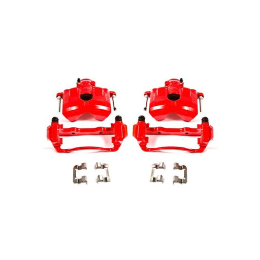 Power Stop 08-11 Ford Focus Front Red Calipers w/Brackets - Pair PowerStop