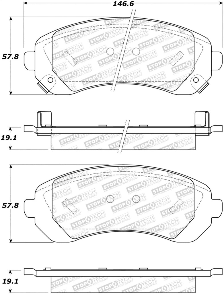 StopTech Premium Ceramic Brake Pads - 308.08440