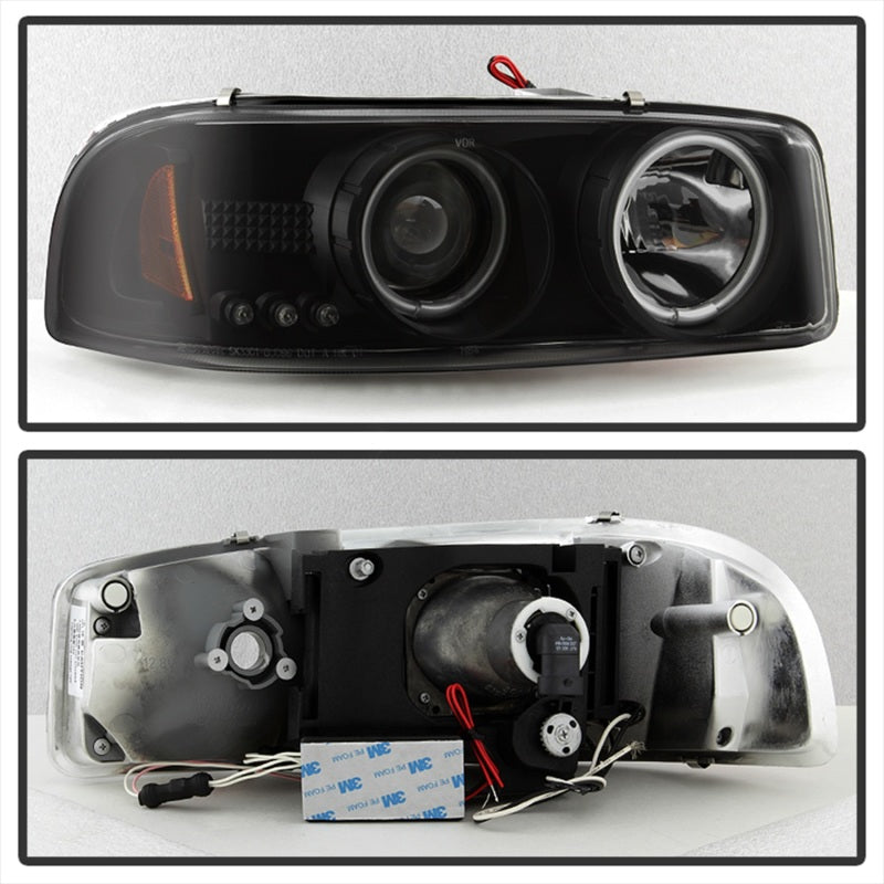 Spyder GMC Sierra 1500/2500 99-06 Projector Headlights CCFL Halo LED Blk Smke PRO-YD-CDE00-CCFL-BSM SPYDER