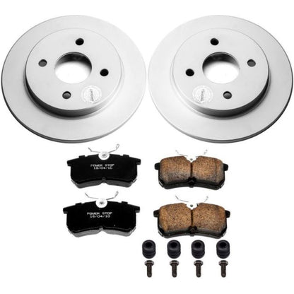 Power Stop 14-19 Ford Fiesta Rear Z17 Evolution Geomet Coated Brake Kit PowerStop