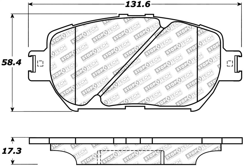 StopTech Street Disc Rear Brake Pads - 305.09080