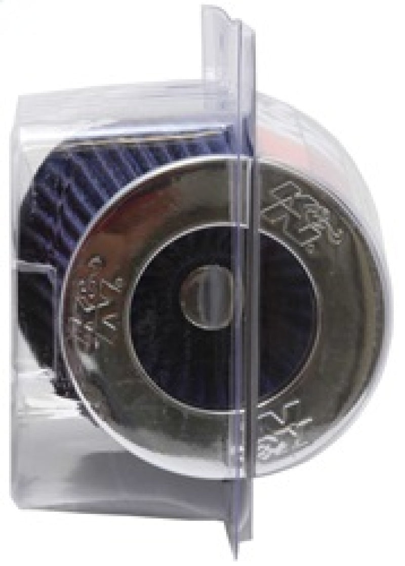K&N Universal Air Filter Chrome Round Tapered Blue - 4in Flange ID x 1.125in Flange Length x 5.5in H K&N Engineering