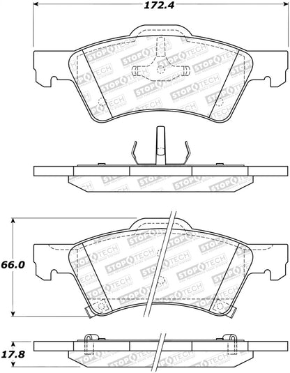 StopTech Street Disc Brake Pads - 305.08570 Stoptech