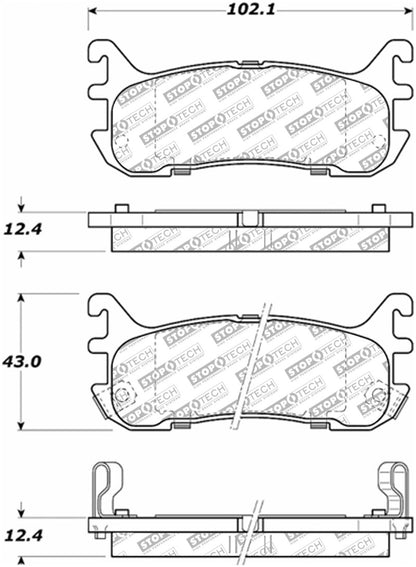 StopTech Street Disc Rear Brake Pads - 305.06360 Stoptech