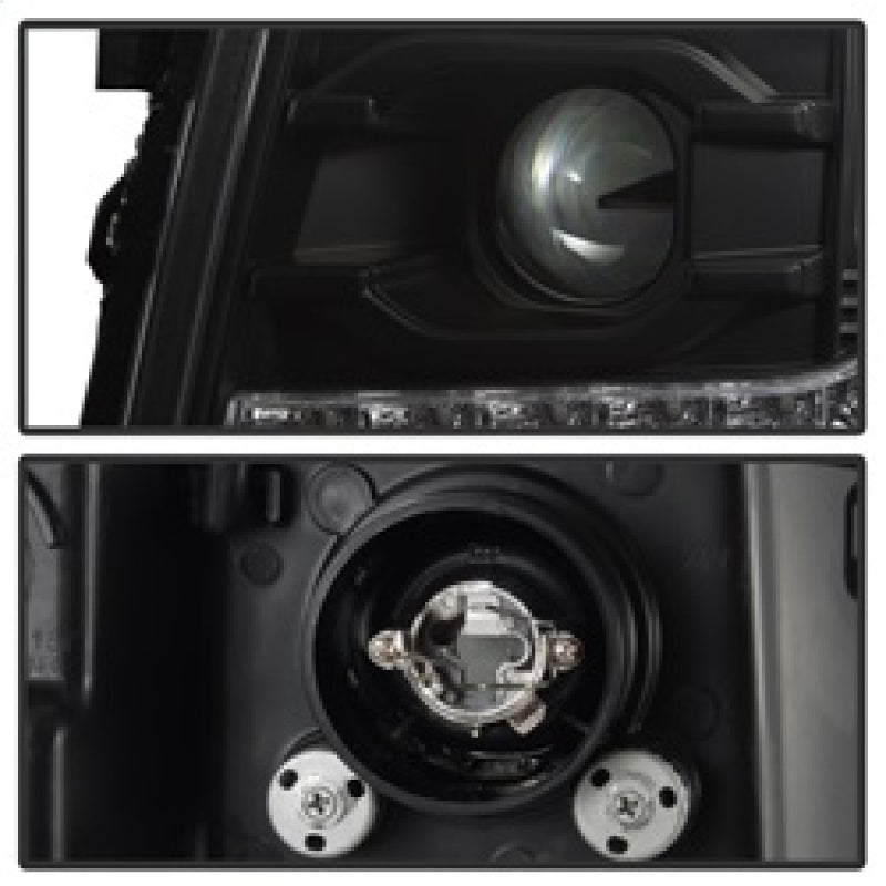 Spyder Chevy Silverado 1500 07-13 V2 Projector Headlights - LED DRL - Black PRO-YD-CS07V2-DRL-BK SPYDER