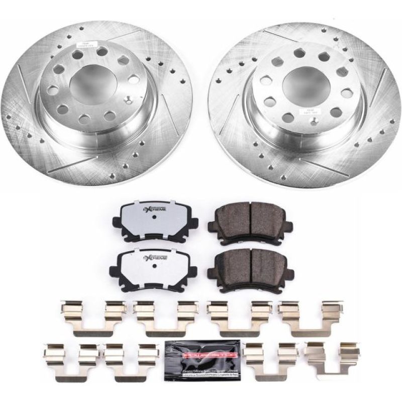 Power Stop 2013 Audi A3 Quattro Rear Z26 Street Warrior Brake Kit PowerStop