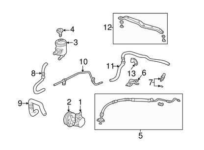 Genuine OEM Honda Element Power Steering Suction Hose (53731-SCV-A00) X1