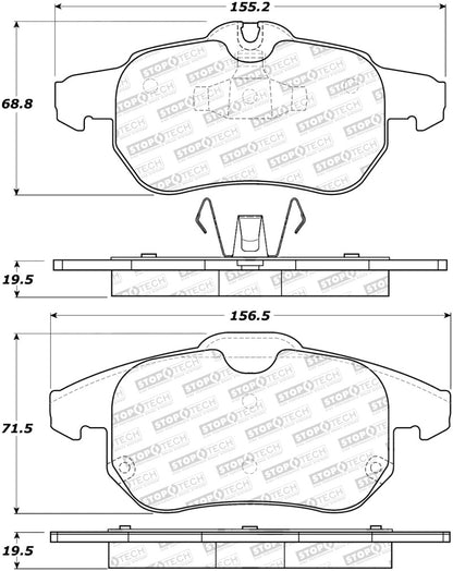 StopTech Premium Ceramic Brake Pads - 308.09720 Stoptech