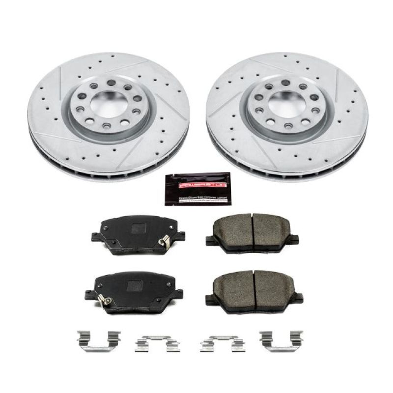 Power Stop 16-18 Fiat 500X Front Z23 Evolution Sport Brake Kit PowerStop