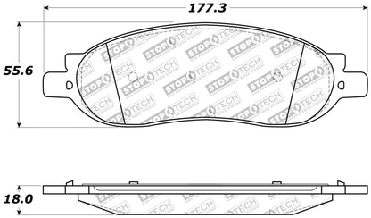 StopTech Sport Brake Pads w/Shims and Hardware - Rear Stoptech