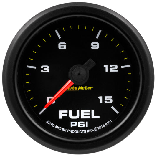 Autometer Extreme Environment 2 1/16in 15psi Fuel Pressure Gauge Stepper Motor w/ Warn