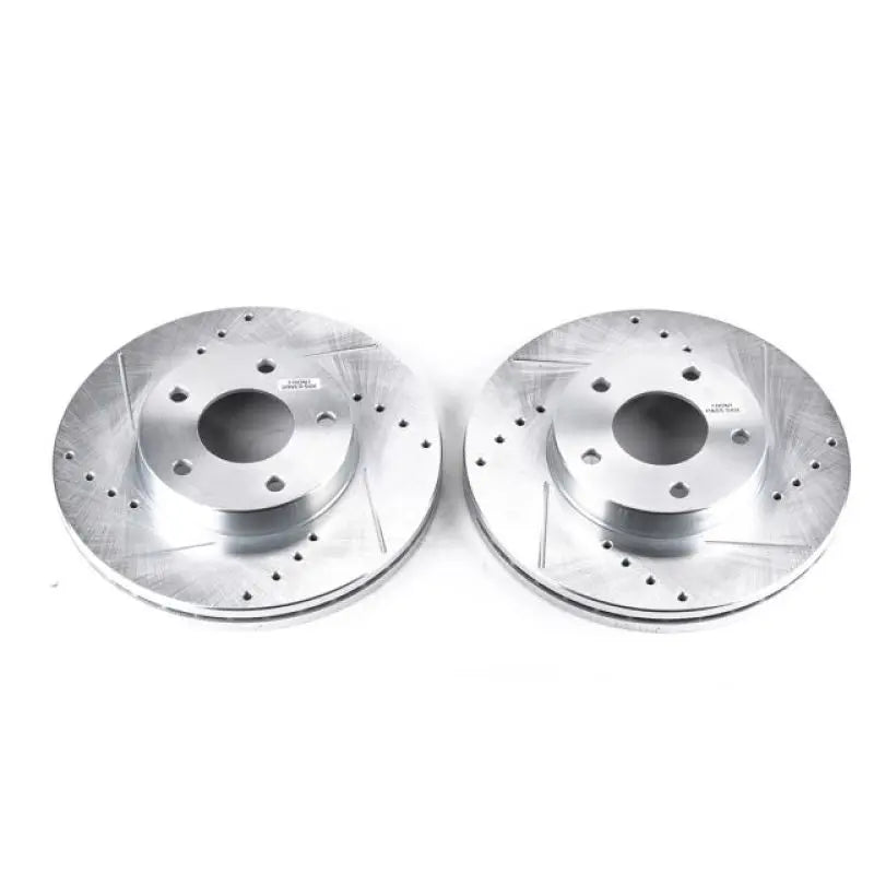 Power Stop 89-90 Nissan 300ZX Front Evolution Drilled & Slotted Rotors - Pair PowerStop