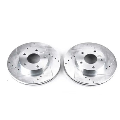 Power Stop 89-90 Nissan 300ZX Front Evolution Drilled & Slotted Rotors - Pair PowerStop