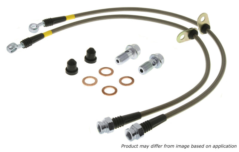 StopTech 89-95 Nissan Skyline GT-R R32 Big Brake Kit Stainless Steel Rear Brake Lines Stoptech