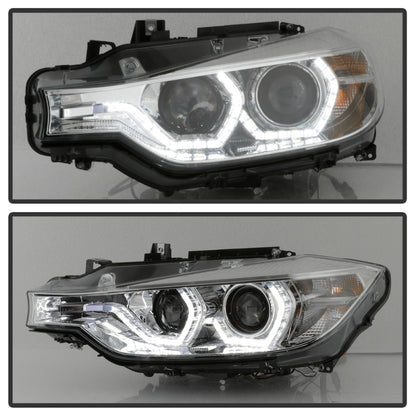 Spyder Signature BMW F30 3 Series 12-14 4DR Projector Headlights - Chrome (PRO-YD-BMWF3012-AFSHID-C) SPYDER