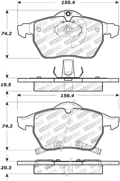 StopTech Premium Ceramic Brake Pads - 308.08190 Stoptech