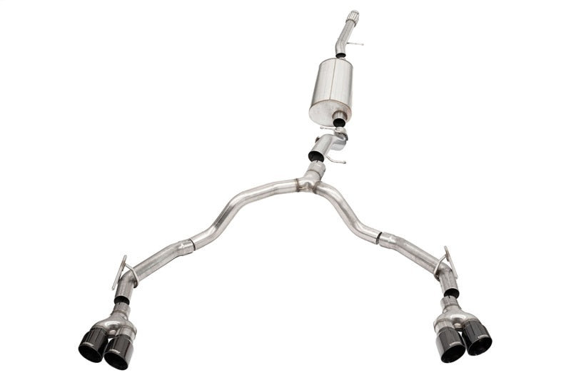 Corsa 21-22 Suburban / Yukon XL 6.2L 4WD Dual Rear 3in to 2.75in Sport Cat-Back DW 4in BLK Tips CORSA Performance