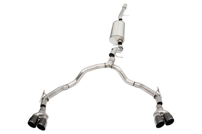 Corsa 21-22 Suburban / Yukon XL 6.2L 4WD Dual Rear 3in to 2.75in Sport Cat-Back DW 4in BLK Tips CORSA Performance