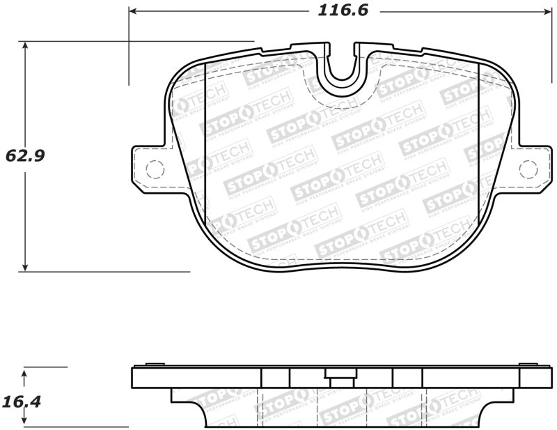 StopTech Premium Ceramic Front Brake Pads - 308.14270