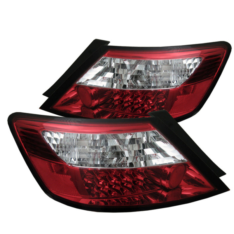 Spyder Honda Civic 06-08 2Dr LED Tail Lights Red Clear ALT-YD-HC06-2D-LED-RC SPYDER