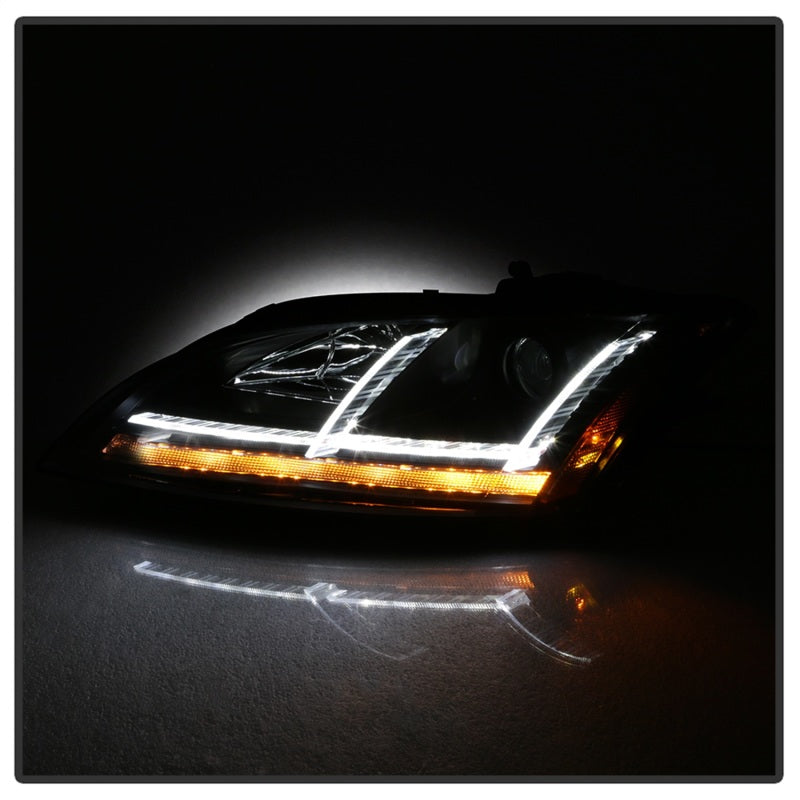 Spyder 08-15 Audi TT Halogen Projector Headlights w/Seq Turn Signal - Black (PRO-YD-ATT08-BK) SPYDER