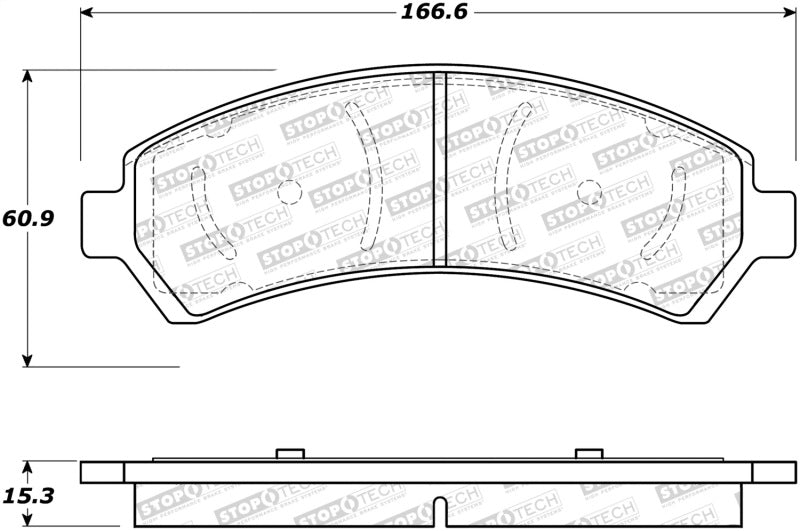 StopTech Premium Ceramic Brake Pads - 308.07260