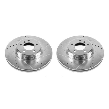 Power Stop 03-05 Land Rover Range Rover Front Evolution Drilled & Slotted Rotors - Pair PowerStop