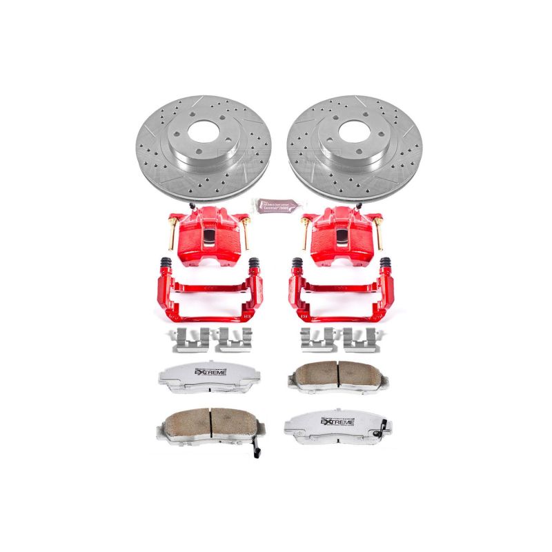 Power Stop 03-07 Honda Accord Front Z26 Street Warrior Brake Kit w/Calipers PowerStop