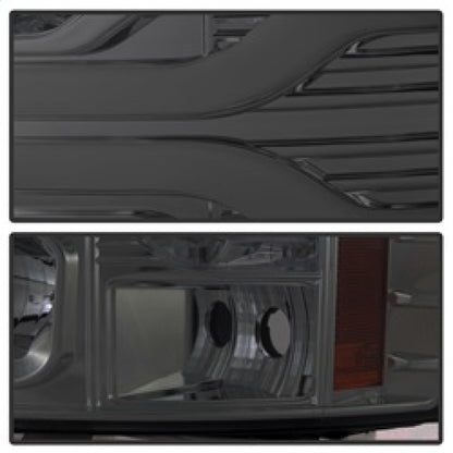 Spyder Chevy Silverado 1500 07-13 Version 3 Projector Headlights - Smoke PRO-YD-CS07V3-LBDRL-SM SPYDER