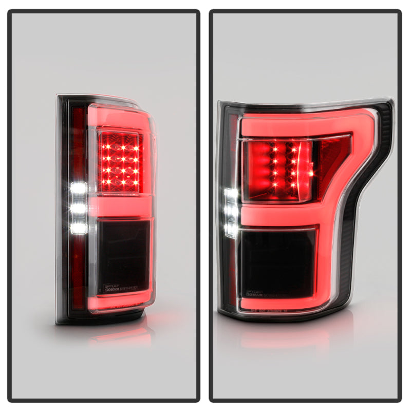 Spyder 18-20 Ford F150 w/ Rear Blind Spot LED Tail Lights - Black (ALT-YD-FF15018BS-LED-BK) SPYDER