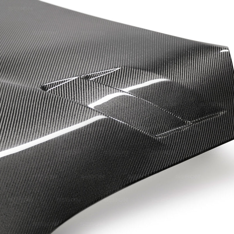 Seibon TSII-style double sided carbon fiber hood for 2020-2023 Toyota Supra - HD20TYSUP-TSII-DS