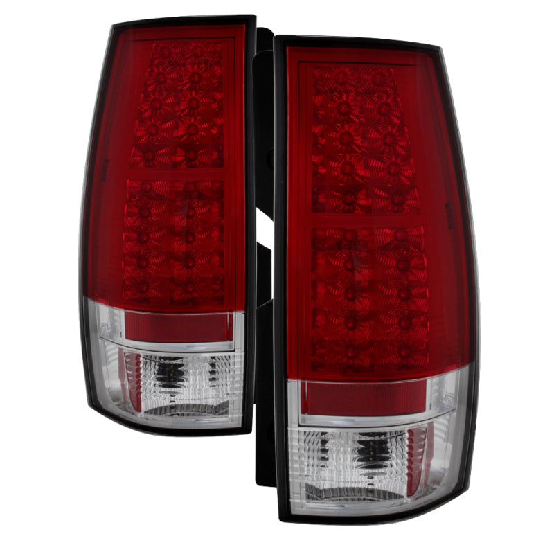 Spyder Chevy Suburban/GMC Yukon/Yukon Denali 07-14 LED Tail Lights Red Clear ALT-YD-CSUB07-LED-RC SPYDER