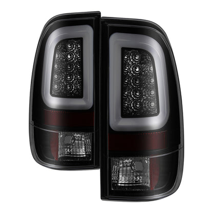 Spyder 08-16 Ford Super Duty F-250 V3 Light Bar LED Tail Lights - Blk Smoke ALT-YD-FS07V3-LBLED-BSM SPYDER