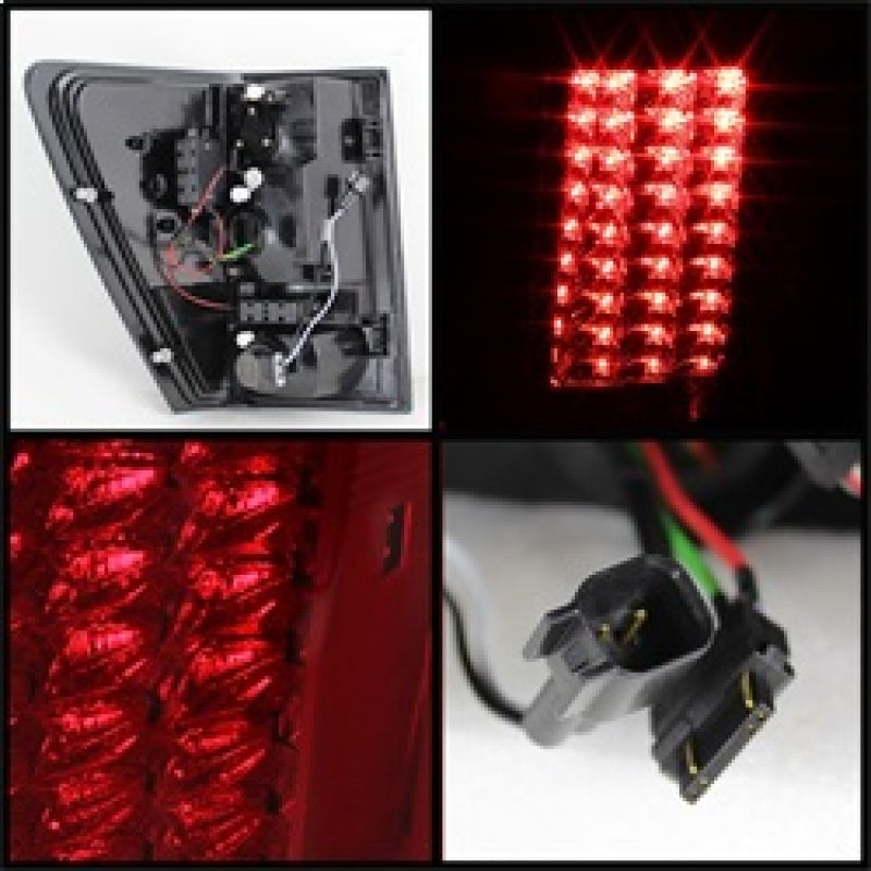 Spyder Jeep Grand Cherokee 07-10 LED Tail Lights Red Clear ALT-YD-JGC07-LED-RC SPYDER