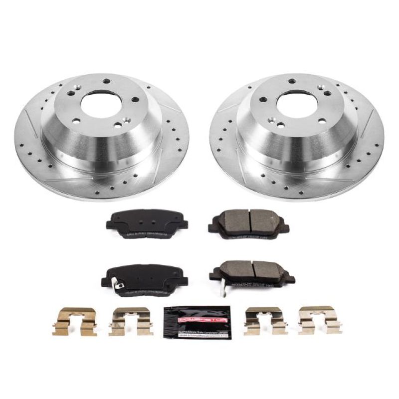 Power Stop 10-18 Hyundai Santa Fe Rear Z23 Evolution Sport Brake Kit PowerStop