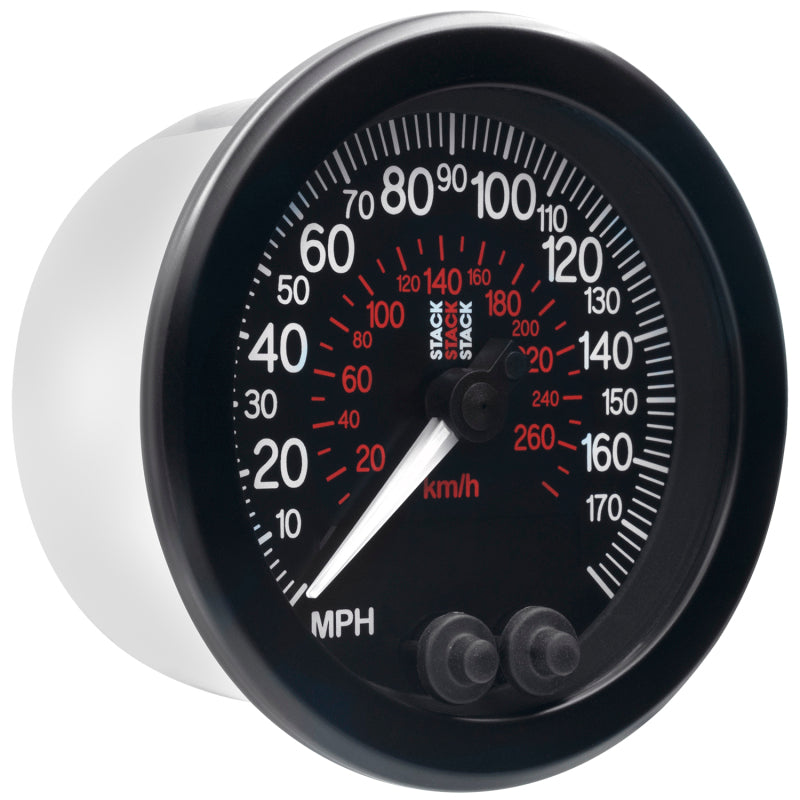 Autometer Stack Instruments 88mm 0-180 MPH 290 KM/H GPS Speedometer - Black ST3803